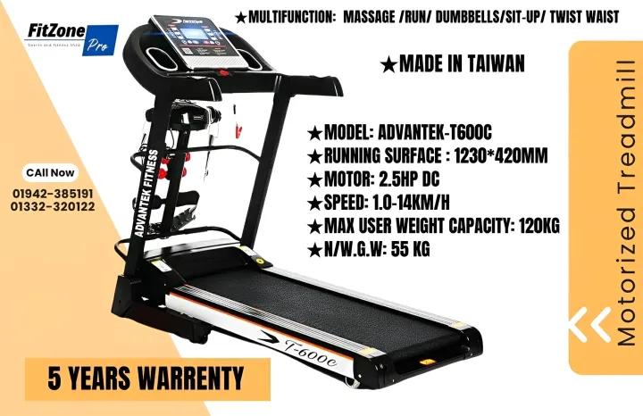 T-600C%20Taiwan%202.5HP%20Multi%20Functions%20Motorized%20Treadmill%20-%20Image%202