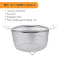 Strain Your Cooking Effortlessly With Stainless Steel Mesh Net Strainer Basket Chakni - Kitchen Tools. 