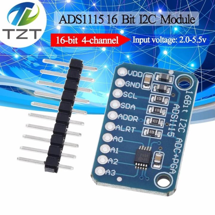 【happy one】TZT 16 Bit I2C ADS1115 Module ADC 4 channel Pro Gain ...