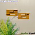 Wall Mounted 3 Layer Stair Rack, Punch Free Wall Hanging Showpiece Holder. Hand Made Craft Items Wall Shelf For Home. - Flower Vase. 