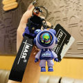 Cartoon Lightning Bear Keychain Cute Astronaut Bear Doll Keyring Bag Pendant Couple Car Keyholder. 