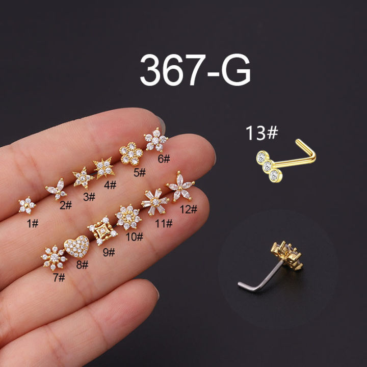 1PCS%20Crystal%20Flower%20Nose%20Stud%20L%20Shape%20Stainless%20Steel%20Cz%20Heart%20Nose%20Ring%20And%20Stud%20Butterfly%20Nose%20Ring%20Real%20Piercing%20Jewelry%20Lot%20-%20Image%206