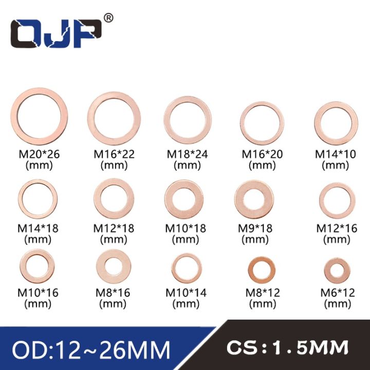 10Pcs%20DIN7603%20M6%20M8%20M9%20M10%20M12%20M14%20M16%20M18%20M20%20T3%20O%20Ring%20Gasket%20Sealing%20Ring%20Copper%20Washer%20Boat%20Crush%20Washer%20Flat%20Seal%20Fitting%20-%20Image%202