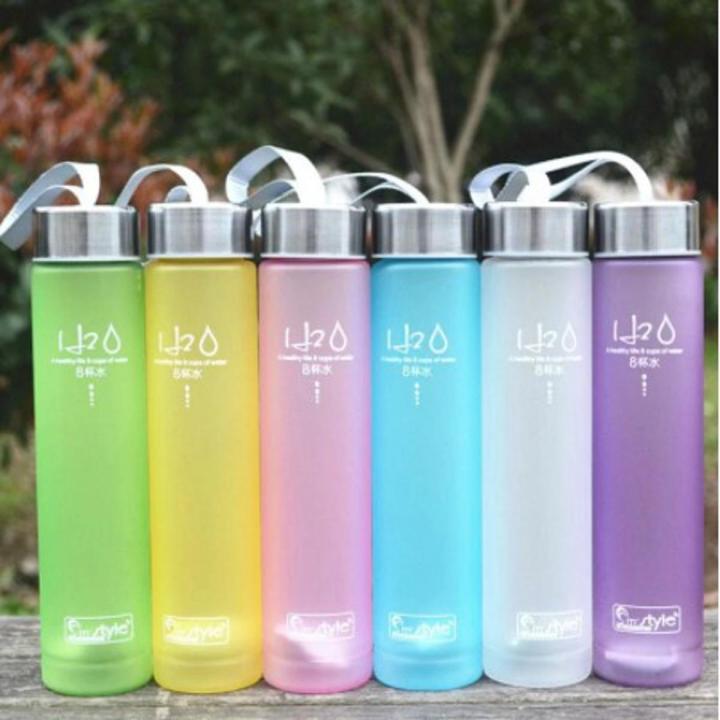 NEW 280ML Sport Fruit Lemon Juice Drinking Bottle Infuser Clear Plastic Water Bottle