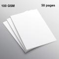 A4 Size Offset Paper 100 GSM Pack of 50 Pages. 