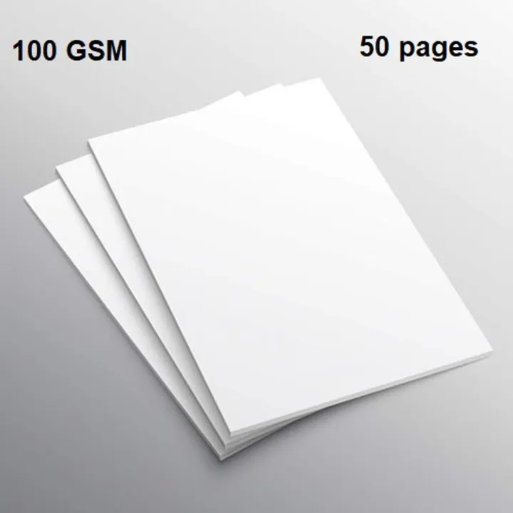 A4 Size Offset Paper 100 GSM Pack of 50 Pages