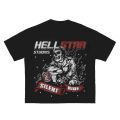 hellstar Graphic T Shirts Men's T Shirt Skull Print O-Neck T-Shirt Men'sLoose Streetwear Clothes Tops 2023 New.
