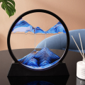 3d Moving Sand Art Painting Deep Sea Sandscape Flowing Sand Art Hourglass Rectangle Glass Home Decor. 