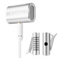 Yanmai R977 Recording Clip-on Lapel Mic Lavalier Omni-directional Double Condenser Microphone, Compatible with PC/iPad/Android and others, for Live Broadcast, Show, KTV, etc (Silver). 