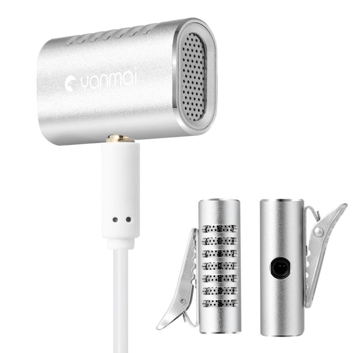 Yanmai%20R977%20Recording%20Clip-on%20Lapel%20Mic%20Lavalier%20Omni-directional%20Double%20Condenser%20Microphone,%20Compatible%20with%20PC/iPad/Android%20and%20others,%20for%20Live%20Broadcast,%20Show,%20KTV,%20etc%20(Silver)%20-%20Image%203