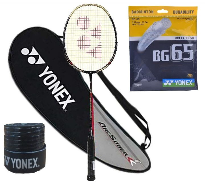 yonex%20badminton%20racket%20with%20staing%20and%20gripe%20free,%20-%20Badminton%20Racket%20-%20Image%202