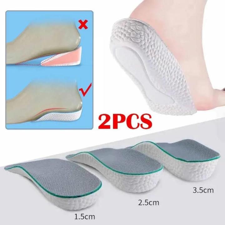 1 jora Height Increase Insoles for Men Women Shoes Flat Feet Arch Support Orthopedic Insoles Sneakers Heel Lift Half Shoe Pads 1.5CM 2.5CM 3.5CM Heighten Lift