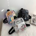 New Fashion Mini Women Backpack Transparent PVC Cute Kids Girls School Bags Student Small Bookbags Casual Female Travel Bagpack.