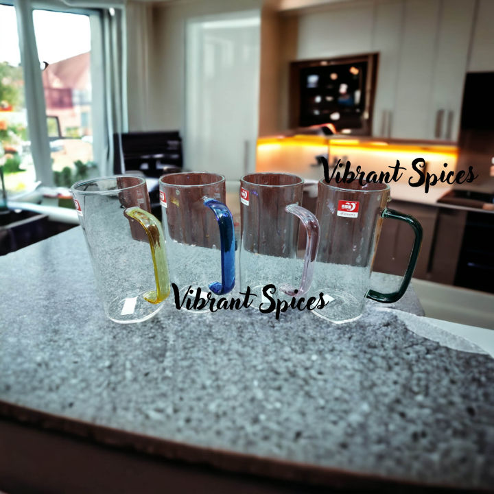 2pcs/4pcs set Heat-Resistant borosilicate Glass Mug/Milk Tea Coffee Cup