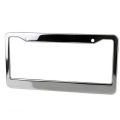1PCS Chrome Stainless Steel Metal License Plate Frame Tag Cover With Screw Caps. 