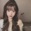 Wig Women's Long Hair Natural Full-Head Wig Net Red Sun Often round Face Big Wave Long Curly Hair Simulation Human Hair Silk Can't Sleep. 