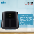 Philips Digital Display Touch Control Panel 6.2 Ltr Air Fryer XL Size HD9270.
