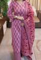 Exclusive Cotton Unstitched Skin Print High Quality Three Piece For Women - 3 Pice Dress.