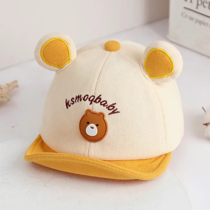 Cartoon%20Bear%20Baby%20Hat%20Cap%20Summer%20Spring%20Adjustable%20Baseball%20Cap%20Cute%20Striped%20Cotton%20Kids%20Sun%20Hat%20Baby%20Boy%20Girl%20Hats%20With%20Ears%20-%20Image%202