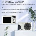 C8 4K 2.7-inch LCD Screen HD Digital Camera Retro Camera,Version: 48W Upgraded Version Black.
