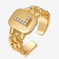Uni Ring Polishing Name Initials Shining Punk Women Men Ring.