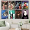 bilibili Spirited Away Chihiro Poster Prints Wall Sticker Painting Bedroom Living Room Decoration Office Home Self Adhesive. 