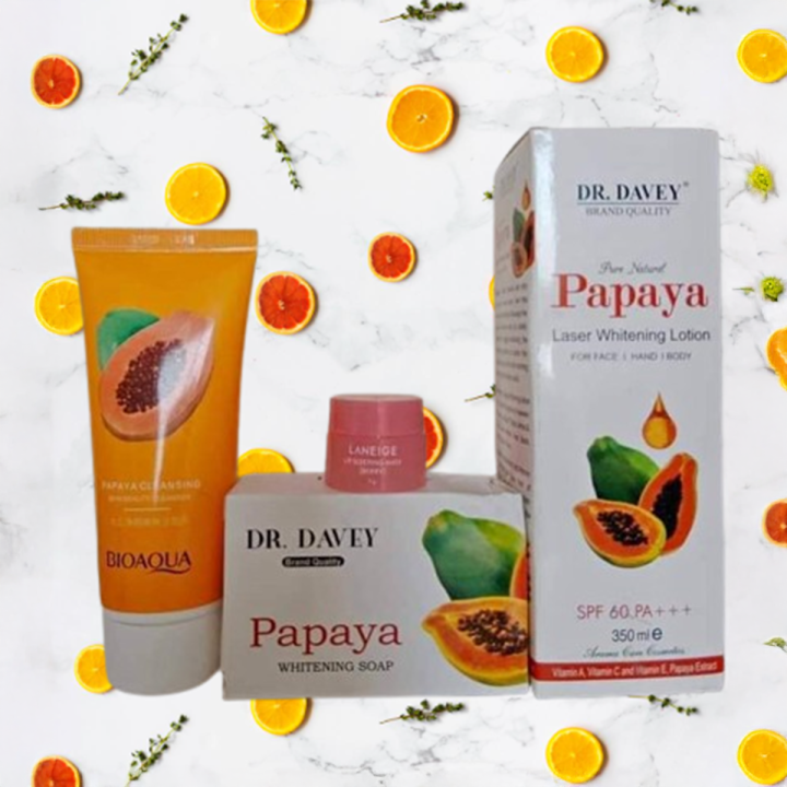 Papaya%20Combo%20Pack%20WIth%20Face%20Wash,%20Lotion,%20Lip%20Therapy%20&%20Soap%20For%20Beauties%20-%20Image%203