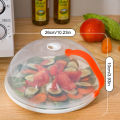 Professional Microwave Food Cover Microwave Oven Pan Lid Plate Stove Cover Bakeware Lid Transparent Anti-Splash With Handle. 