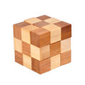 Wooden Kong Ming Lock Lu Ban Lock IQ Brain Teaser Educational Toy for Kids Children Montessori 3D Puzzles Game Unlock Toys Adult MuXiaRe.