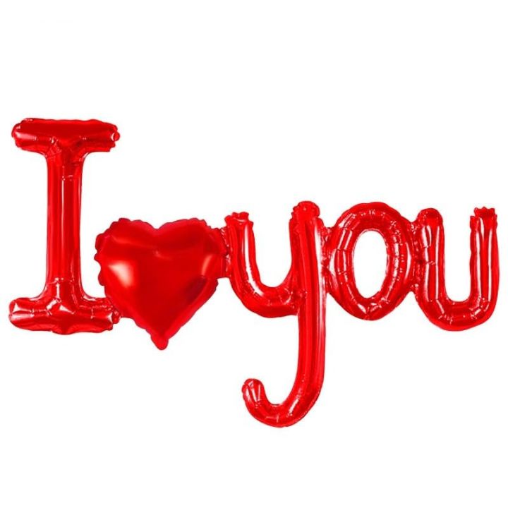 I Love You Letter Helium Gas Foil Balloon Wedding Anniversary Party Valentine's Day Decoration Happy Birthday Decoration