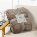 Winter Flannel Blankets For Beds Soft Warm Fluffy Faux Mink Throw Solid Color Sofa Cover Bedspread Plaid Blankets.