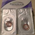 Freshlook Brown contact lens.