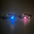 A Couple of Glowing Ring Love Open Ring Woman Man Glowing Heart Ring Blue Pink Glowing Ring Girl Jewelry Gift Wholesale. 