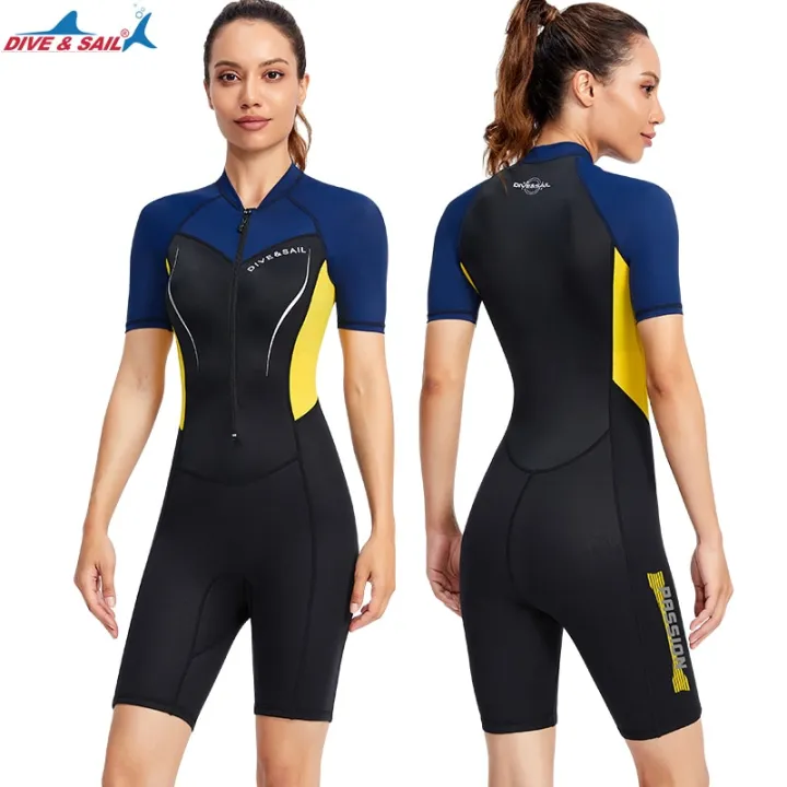 Men's%20Wetsuits%201.5/mm%20Neoprene%200.5mm%20Lycra%20Front%20Zip%20Long%20Sleeve%20Shorty%20Dive%20Skin%20Snorkeling,%20Surfing,Canoeing,%20Swimming%20-%20Image%202