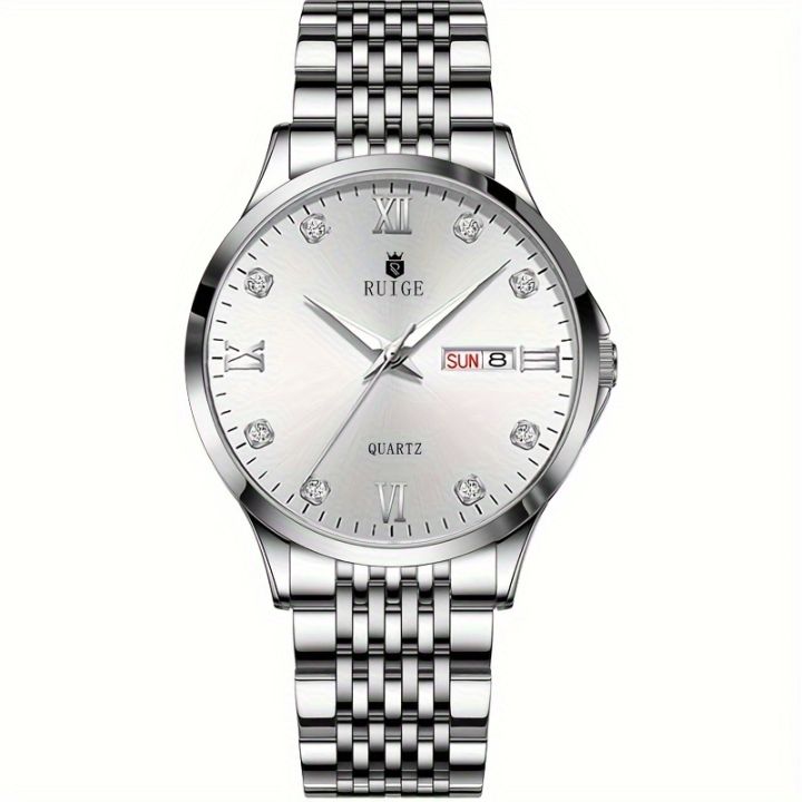 RUIGE%20Men's%20Quartz%20Watch%20With%20Steel%20Strap,%20Fashionable%20Waterproof%20Night%20Light%20Casual%20Multi-Functional%20Wristwatch%20-%20Image%206