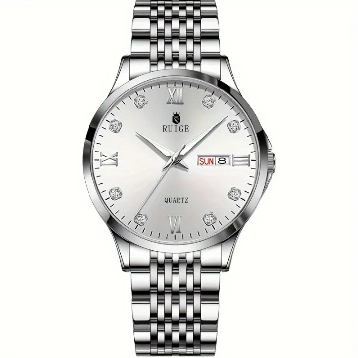 RUIGE%20Men's%20Quartz%20Watch%20With%20Steel%20Strap,%20Fashionable%20Waterproof%20Night%20Light%20Casual%20Multi-Functional%20Wristwatch%20-%20Image%206