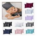 Luxury Smooth Envelope Pillow Cases Custom Logo Solid Colors Silk Satin Pillow Cases.