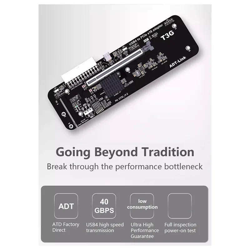 Ut3g Egpu UT3G V1.6 for NUC ITX Notebook PC Graphics Card External USB 4.0 to ...