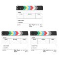 TWEXQNY 3X Generic Acrylic Colorful Clapperboard TV Film Movie Slate Cut Role Play Prop. 