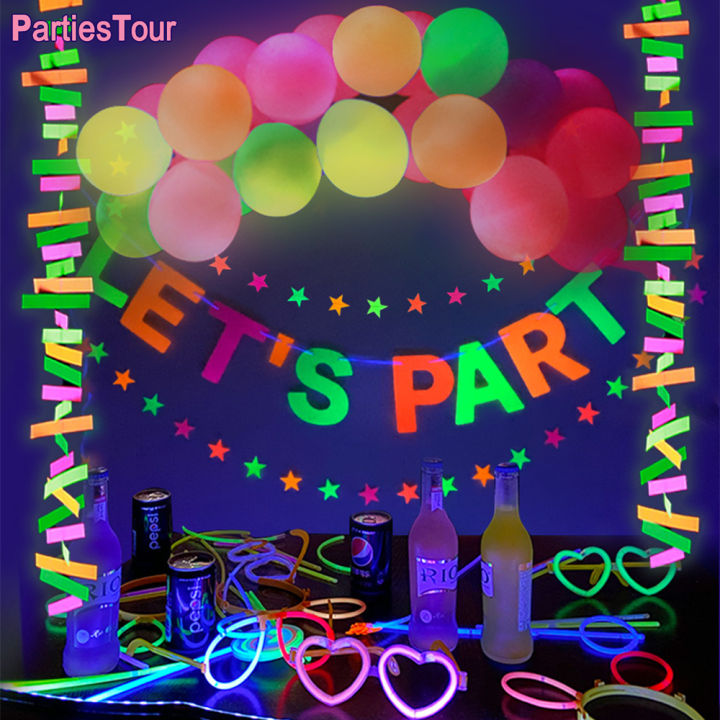 Neon%20Party%20supplies%20Neon%20Banner%20Ballon%20Fluorescent%20Glasses%20gloves%20Glow%20In%20the%20UV%20Neon%20Birthday%20party%20Decor%2090s%20Black%20Light%20Party%20-%20Image%202