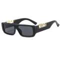 Rectangular Black MC Stan sunglasses. 