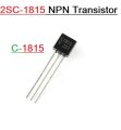 20Pcs- C1815 2SC1815 2S-C1815 2SC 1815 NPN Transistor 50V 0.15A TO-92 Inline Triode Transistor Small Signal Bipolar BJT Transistor 3 Pin Leads.