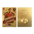 World Football Stars 27/55 Pcs Limited Edition Gold Cards Plastic Material Football Player Toys Card Children's Fan Gifts Pack. 