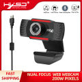 HXSJ 720P HD Webcam Camera for Laptop Vlogging Net Class Rotating PC Computer Camera With Calling Noise Canceling Mic Wecam. 