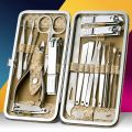 19PCS Nail Clipper Set Stainless Steel Manicure Cutter Trimmer Ear Spoon Nail Clipper Professional Pedicure Nail Scissors Tool Abandon Abandon.