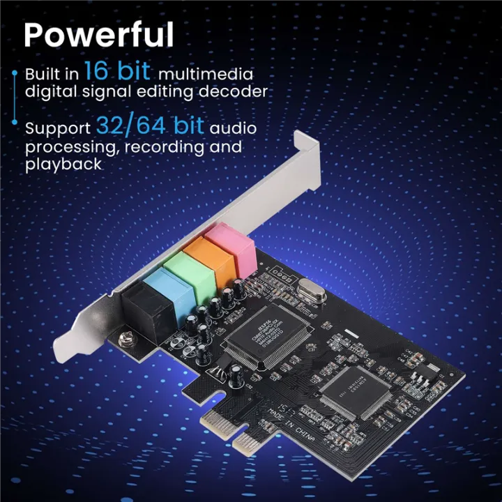 PCIe%20Sound%20Card%205.1,%20PCI%20Express%20Surround%20Card%203D%20Stereo%20Audio%20with%20High%20Sound%20Performance%20PC%20Sound%20Card%20CMI8738%20Chip%20-%20Image%205
