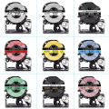 UniPlus SS12KW 12mm 9mm 6mm 18mm 24mm Label Tape Compatible Epson Label Maker Multi Color Tape for Kingjim Epson Label Printer minghao. 