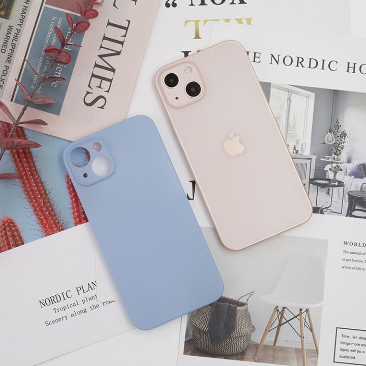 %5Bautismaut%5D%20Simple%20Solid%20Color%20Far%20Peak%20Blue%20for%20Apple%2013promax%20Phone%20case%20iPhone11%20Protective%20Sleeve%2014%20Shell%20-%20Image%203