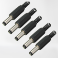 5pcs 2.1mm MALE POWER JACK 5V 12V DC Jack Male DC Power Jack 2.1mm Plug Power Supply Jack Adapters 2.1×5.5mm For LED Strips Cable Barrels Adapters. 