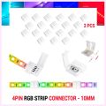 2 PCS RGB SMD5050 Strip Connector 4-Pin 10mm unwired Gapless Solderless Adapter Terminal Extension. 